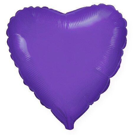 Шар (18''/46 см) Сердце, Фиолетовый, 1 шт.