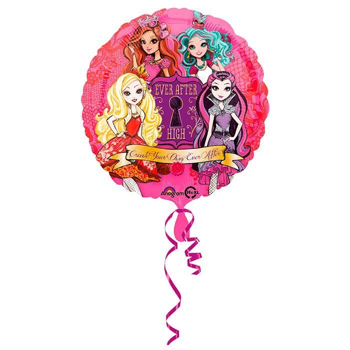 Шар (18"/46 см) Круг, Ever After High, Розовый, 1 шт